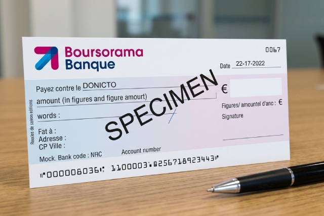 chèque Boursorama